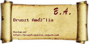 Bruszt Amália névjegykártya